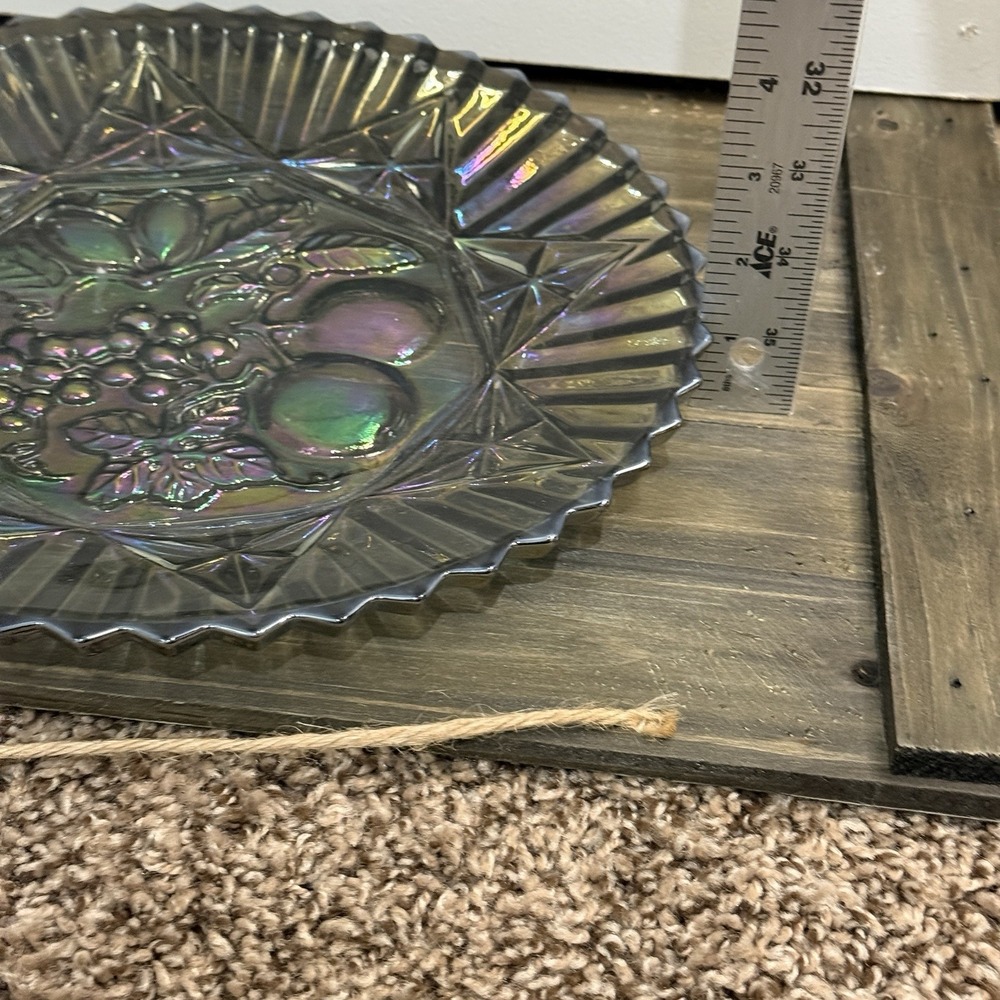 Vintage Federal Glass Bowl Smoke Iridescent Carnival Depression Glass - Picture 6 of 6